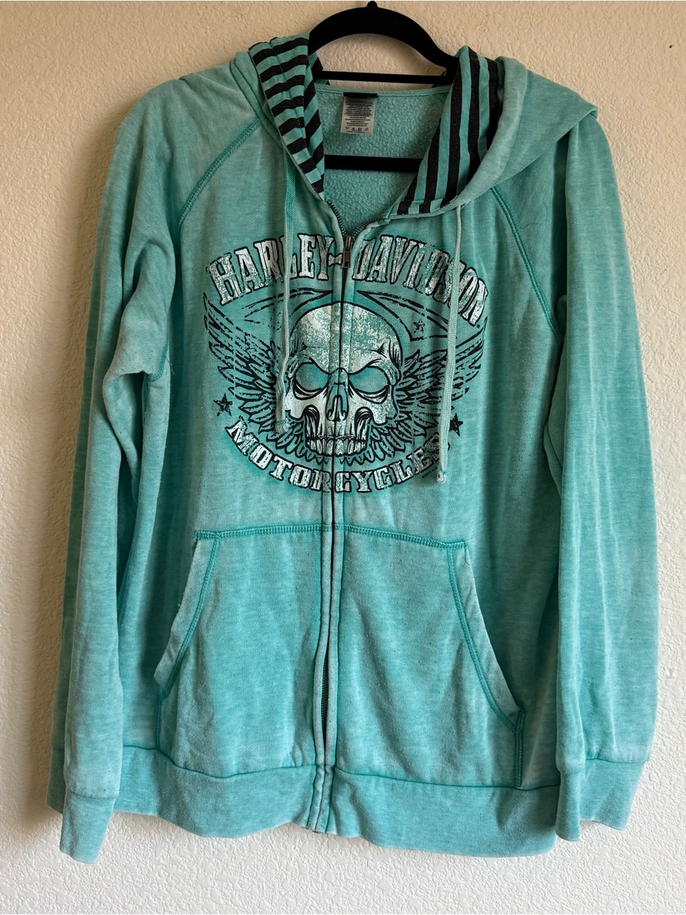 Vintage Harley-Davidson Mint Zip-Up Hoodie